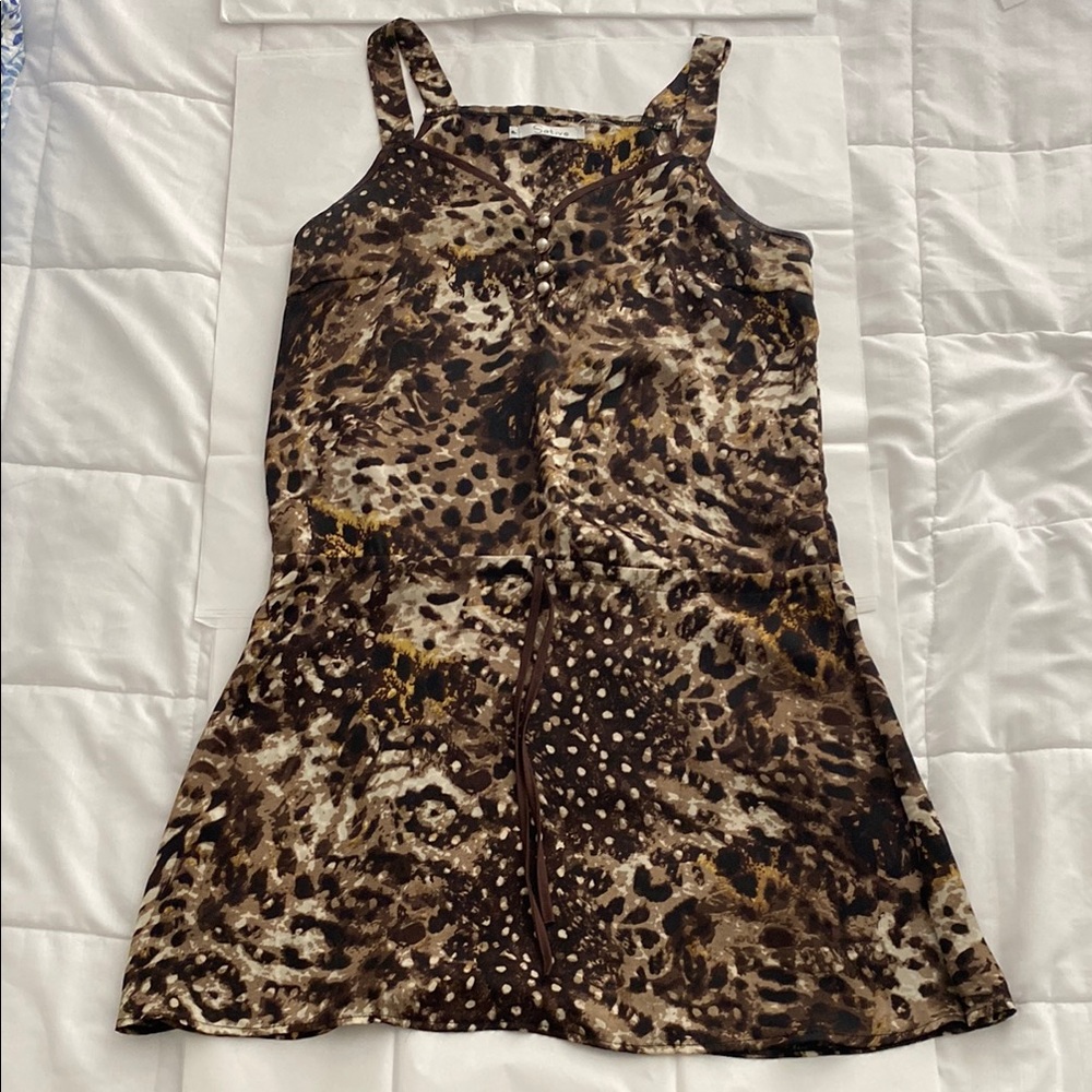 Chic Leopard Print Mini Dress